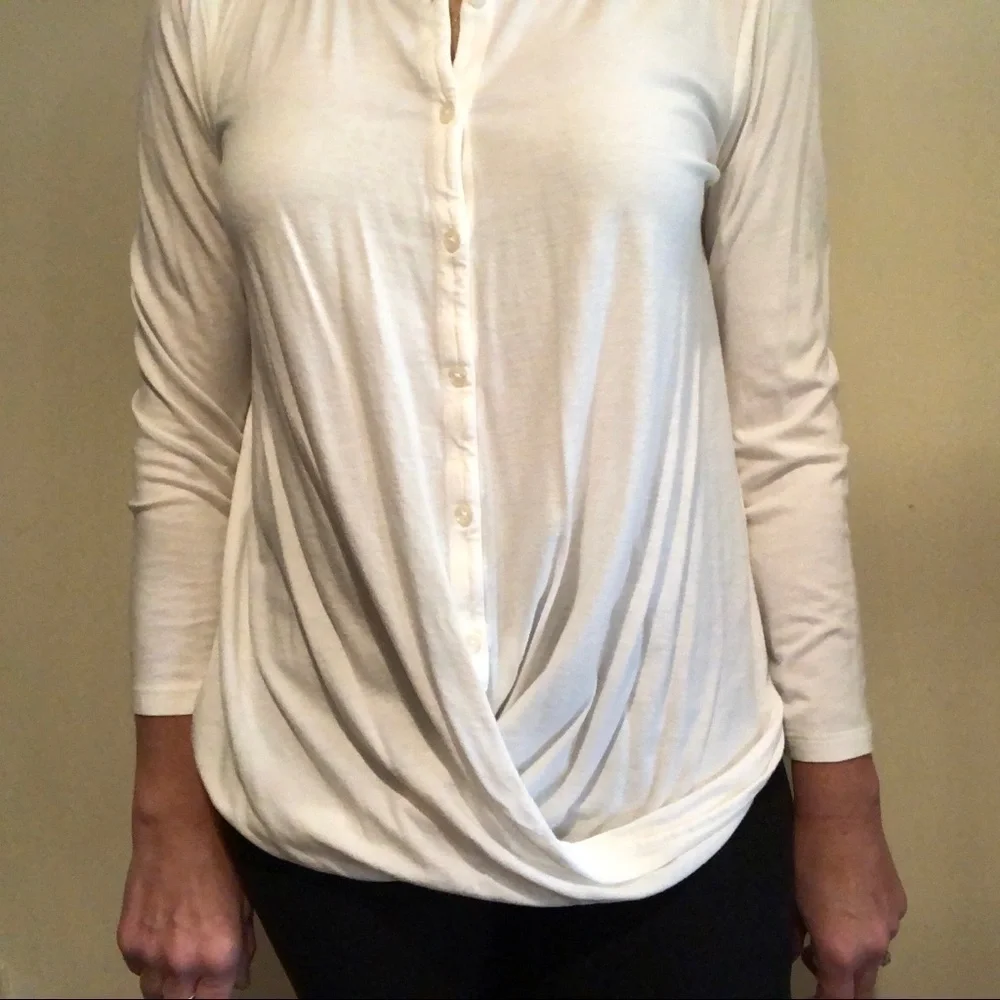 Eddie Bauer Oversized Cream Shirt - Picture 1 of 1
